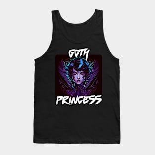 Digital Art Design Of A Goth Princess 4 Tank Top